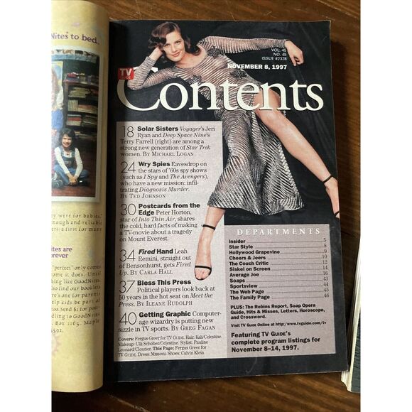 Vintage TV Guide November 8-14 1997 Vol 45 No 45 Women Of Star Trek 2 Covers Lot - Picture 9 of 12